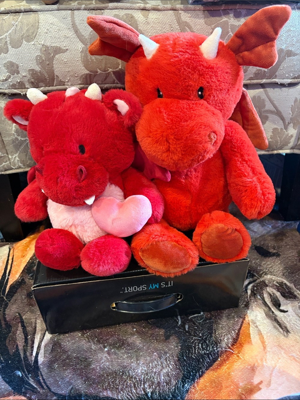 Set of 2 Large Dragon Plushies